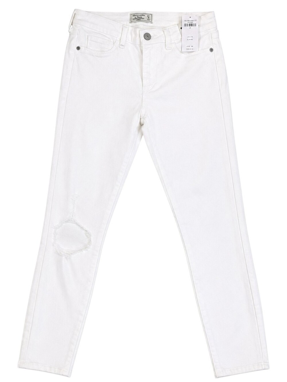 Abercrombie & Fitch Harper Jeans Womens 27/4 White Low Rise Skinny Y2K